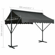 Picture of Free Standing Retractable Awning 10'x10' Patio Awning