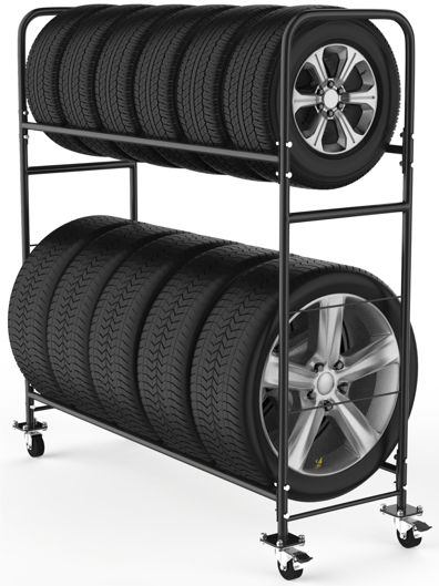 Picture of BIg Rolling Tire Rack 60''